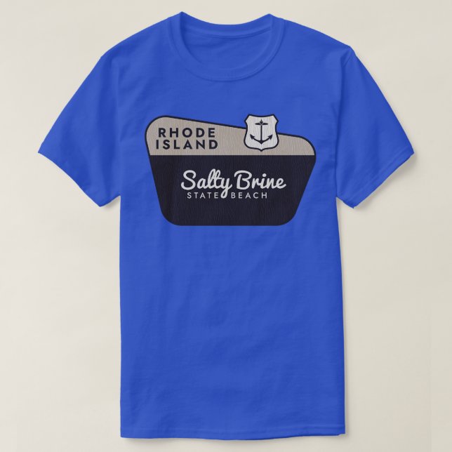 Salty Brine State Beach Rhode Island Welcome Sign T-Shirt (Design Front)
