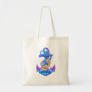 Salty But Sweet Nautical Anchor Tote Bag