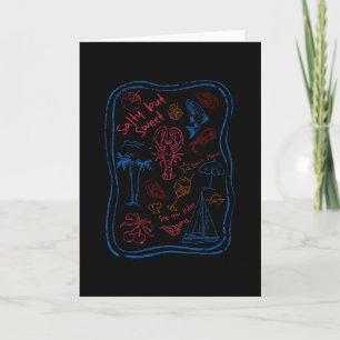 Salty But Sweet Seashells Hawaii Beach Funny Summe Card