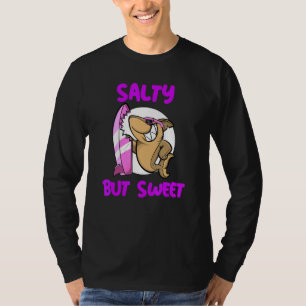 Salty But Sweet Surfing Loving Shark T-Shirt