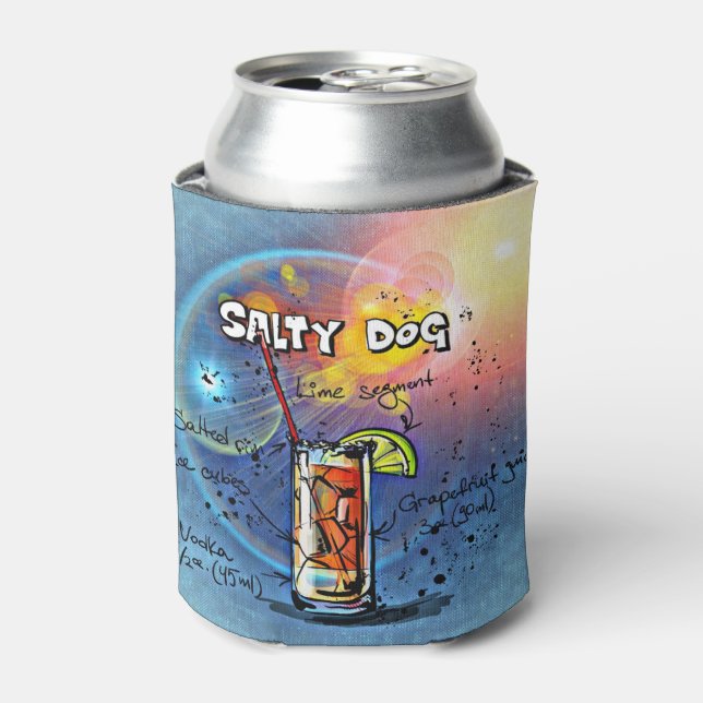 Salty Dog Cocktail (#6 of 12 Drink Recipe Sets) Can Cooler (Can Front)