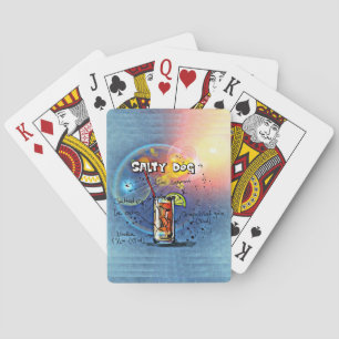 Salty Dog Cocktail (#6 of 12 Drink Recipe Sets) Playing Cards
