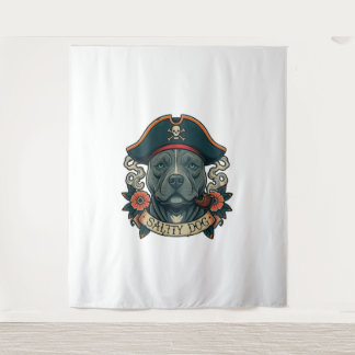 Salty Dog Pitbull Tapestry