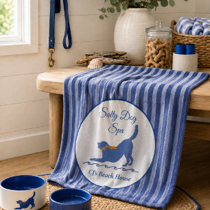 Salty Dog Spa Coastal Beach House Pet Bath Towel