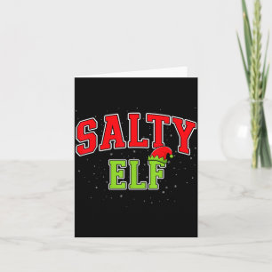 Salty Elf Christmas Family Matching Group Xmas  Card