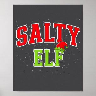 Salty Elf Christmas Family Matching Group Xmas  Poster