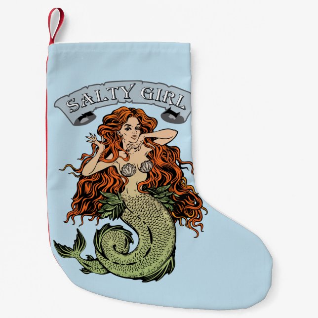 Salty Girl Small Christmas Stocking (Front)