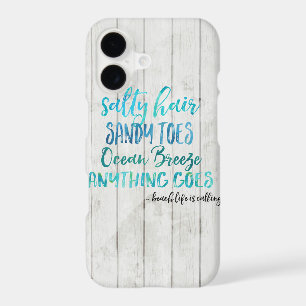 Salty Hair Sandy Toe Ocean Beach Quote iphone case