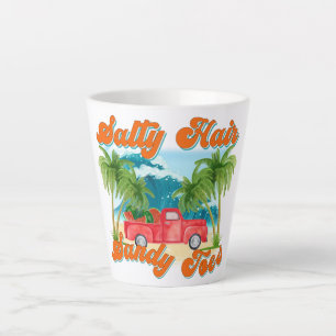 Salty Hair, Sandy Toes   Tropical Island Latte Mug