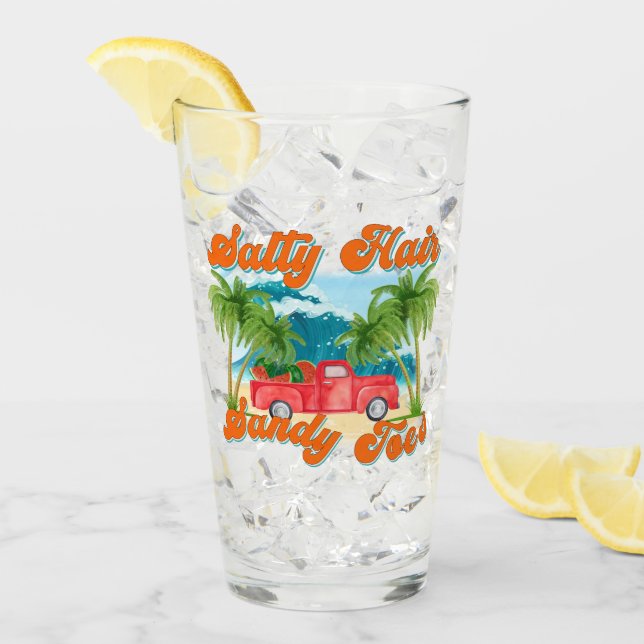 Salty Hair, Sandy Toes | Tropical Truck & Beach Glass (Front Ice)