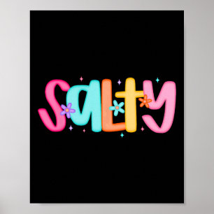 Salty Hawaii Beach Sunshine Seashells Funny Summer Poster