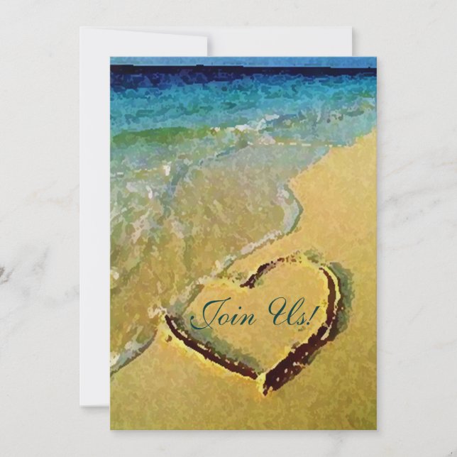 Salty Heart Wedding Invitations (Front)