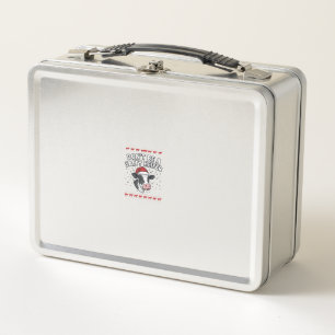 Salty Heifer Christmas Cow Funny Vintage Engraving Metal Lunch Box