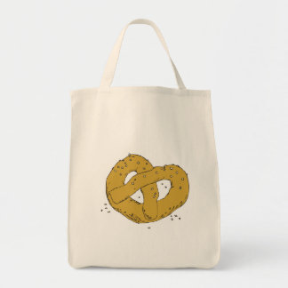 salty hot soft pretzel tote bag