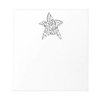 Salty Kisses and Starfish Wishes Hand Lettering Notepad