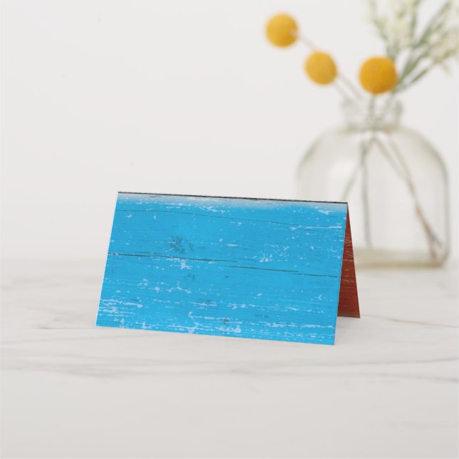 Salty Kisses Red and Blue Folded Place Cards (Back)