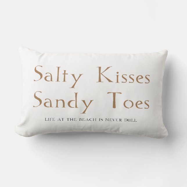 Salty Kisses Sandy Toes Lumbar Cushion (Front)