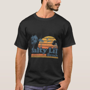 Salty Lil Beach Funny Summer Vacation Vintage Surf T-Shirt