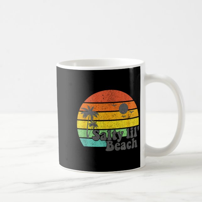 Salty Lil Beach Retro Vacation Funny Summer Quote  Coffee Mug (Right)
