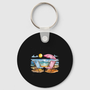 Salty moms beach club girls wanna have sun summer key ring