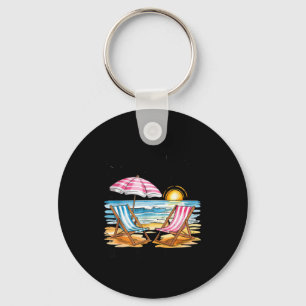 Salty moms beach club girls wanna have sun summer key ring