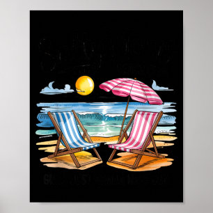 Salty moms beach club girls wanna have sun summer poster