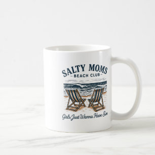 Salty Moms Beach Club Summer Vacation Holiday Beac Coffee Mug