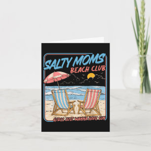 Salty moms beach club summer vacation holiday card