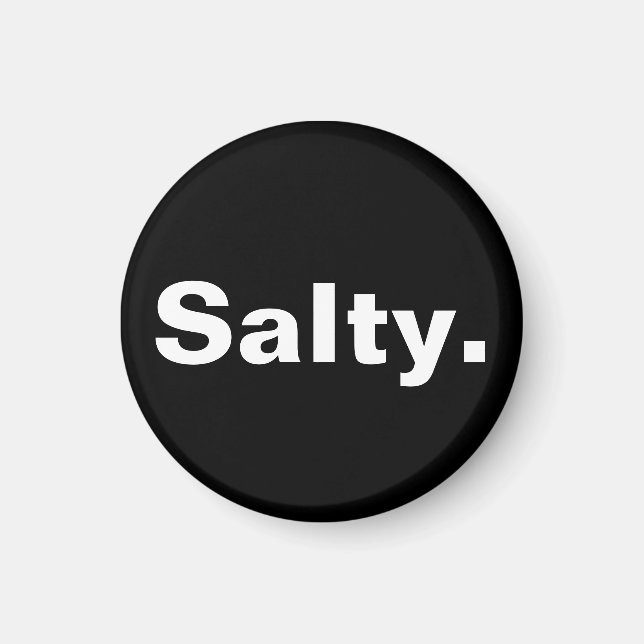 salty one word minimalism design  magnet (Front)
