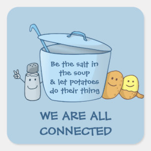 Salty Potato Soup Square Sticker