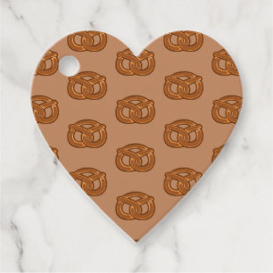 Salty Pretzels Lovers Food Bakers Loop Shape Favour Tags
