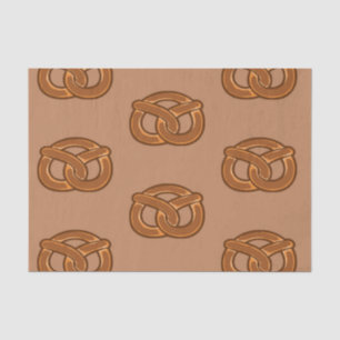 Salty Pretzels Lovers Food Bakers Loop Shape Tissue Paper