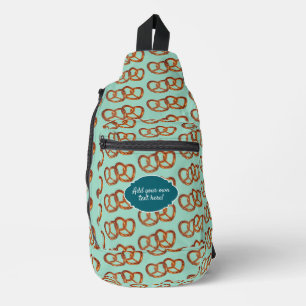 Salty Pretzels Pattern just add text / monogram Sling Bag