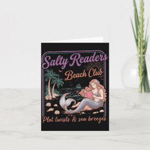 Salty Readers Beach Club Books Plot Twists Sea Card
