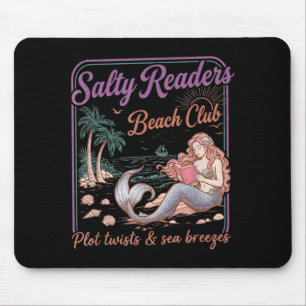 Salty Readers Beach Club Books Plot Twists Sea Mouse Pad