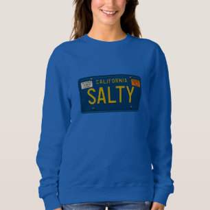 Salty -Retro 1969 California License Plate Graphic Sweatshirt