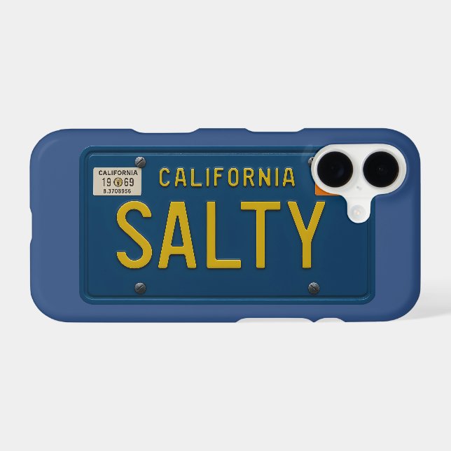 Salty - Retro 1969 California License Plate Phone (Back (Horizontal))