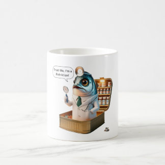  Salty Sardine Doctor Fish-ician Ocean Pun Art Coffee Mug