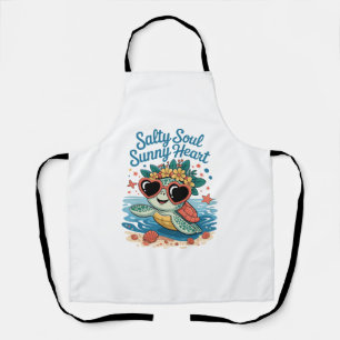Salty Soul Sunny Heart Turtle Summer Apron