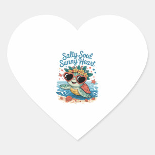 Salty Soul Sunny Heart Turtle Summer Heart Sticker