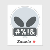 Salty Space Alien Sticker