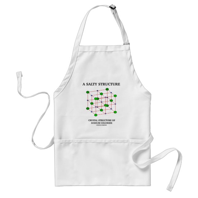Salty Structure Crystal Structure Sodium Chloride Standard Apron (Front)