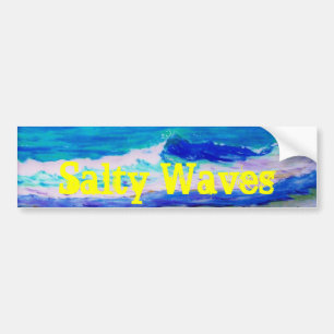 Salty Waves Bumper Sticker