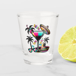 saludos a mis amigos - Grüsse an meine Freunde Shot Glass