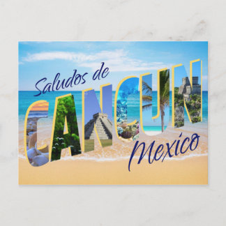 Saludos de Cancun, Greetings from Cancun Postcard