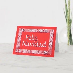 Saludos Feliz Tarjeta De Navidad. Saludo dentro Holiday Card