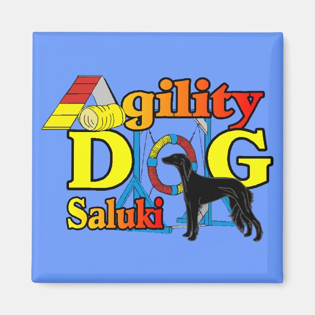 Saluki Agility Gifts Magnet (Front)