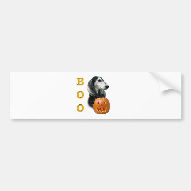 Saluki Boo Bumper Sticker (Front)