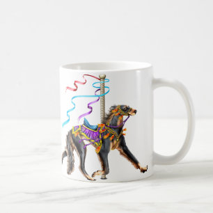 Saluki Carousel Black & Tan Coffee Mug