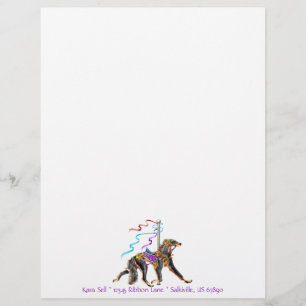Saluki Carousel Black & Tan Letterhead Design